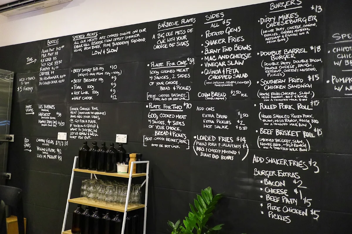 Menu, 2 Smoking Barrels Barbecue Joint & Food truck