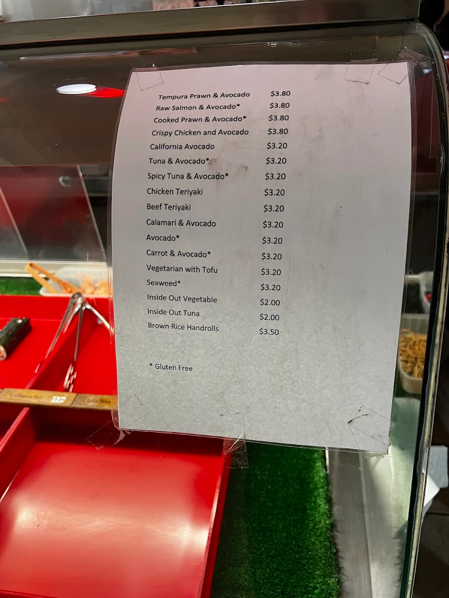 Menu, Sushi 8