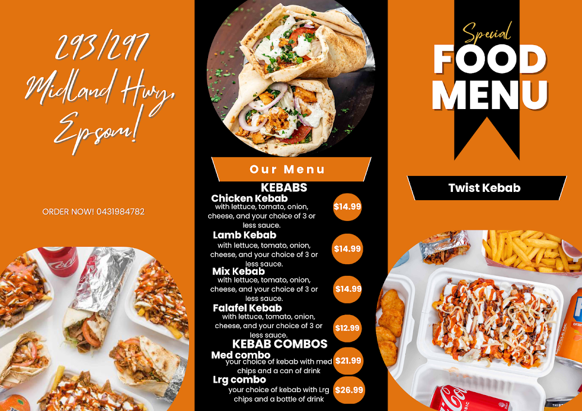 Menu, Twist kebab and malwa fusion junction
