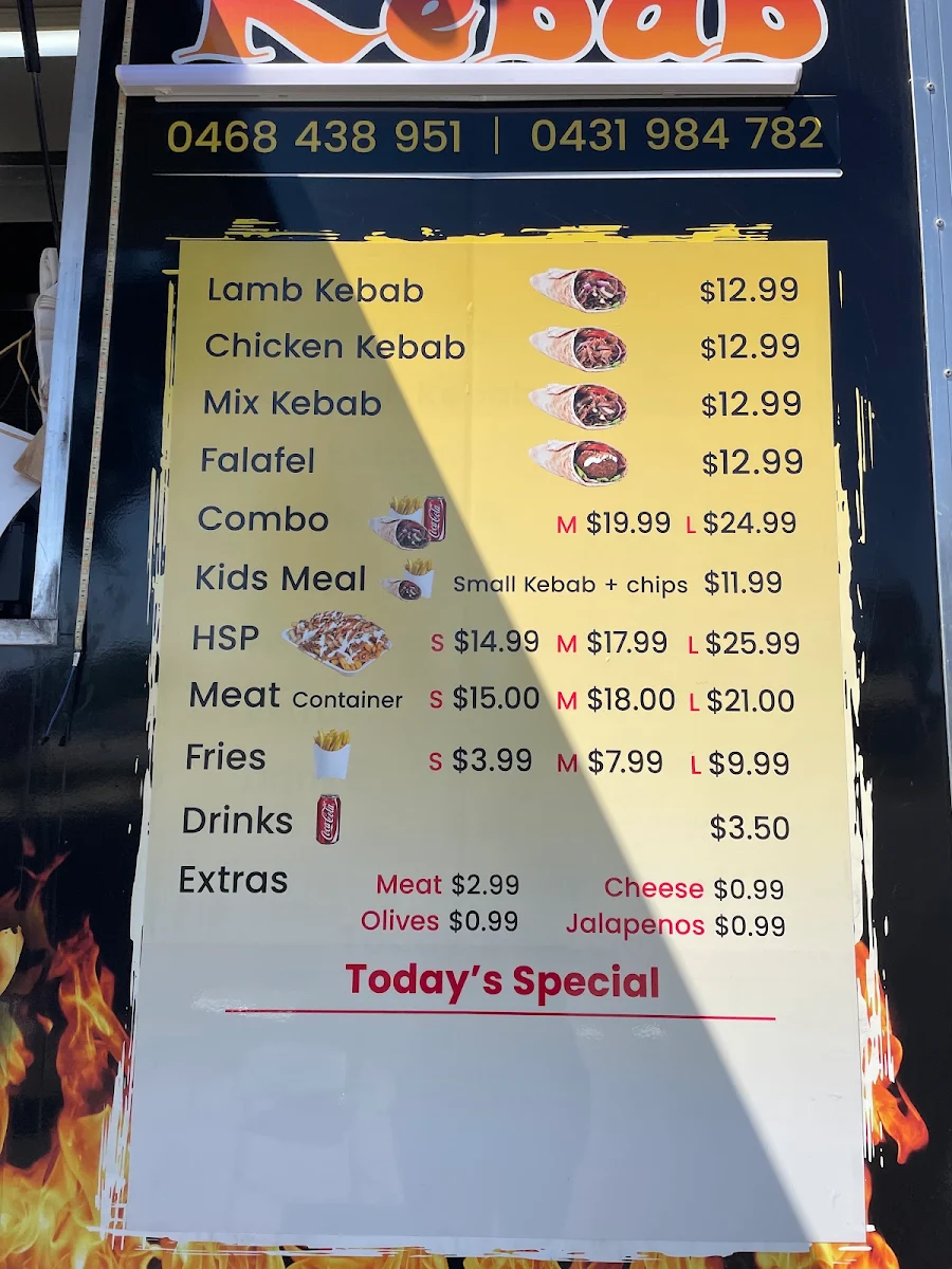 Menu, Twist kebab and malwa fusion junction