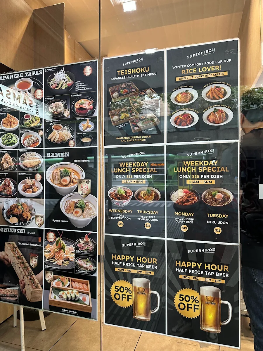 Menu, SUPERHIRO