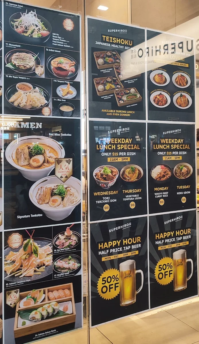 Menu, SUPERHIRO