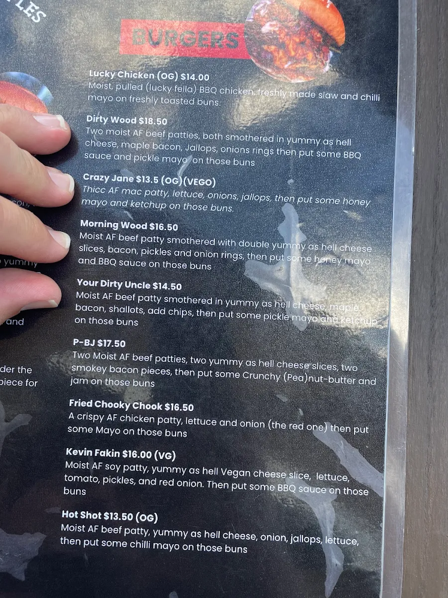 Menu, Hashtag Burgers and Waffles, Capalaba