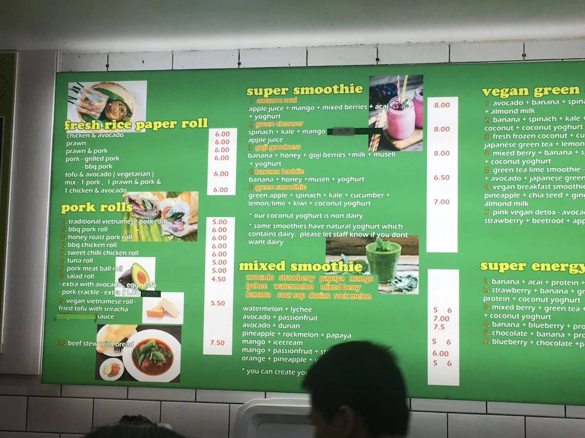 Menu, Saigon Delish