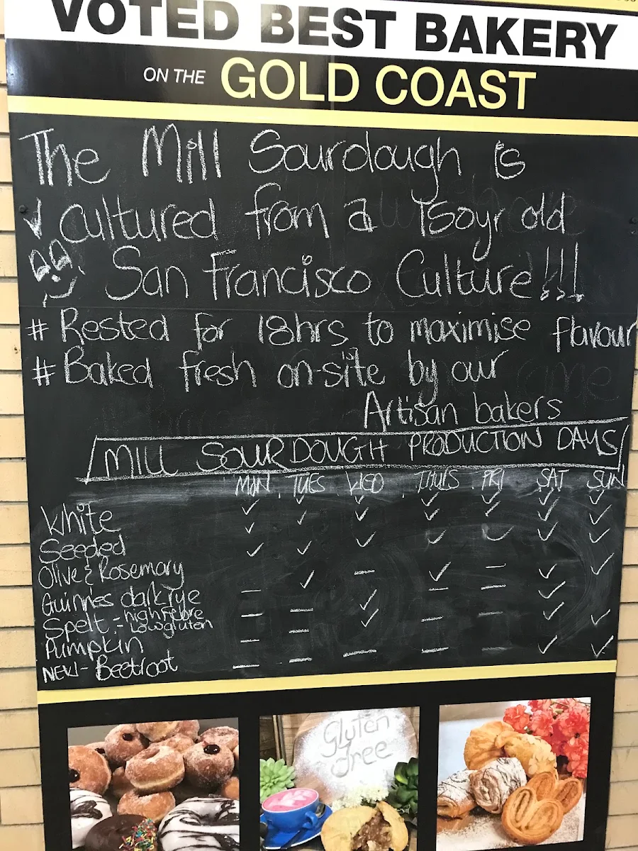 Menu, The Mill Bakery Paradise Point