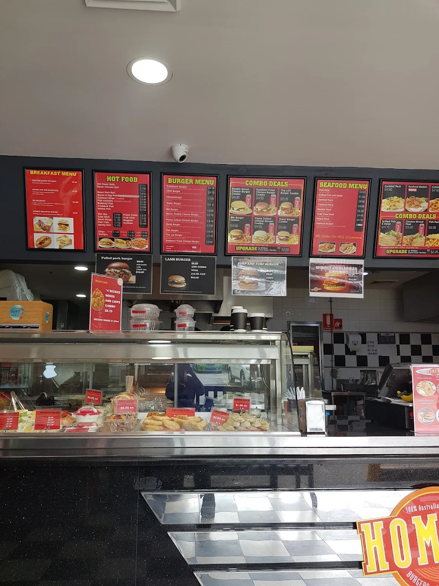 Menu, Homers Wetherill Park