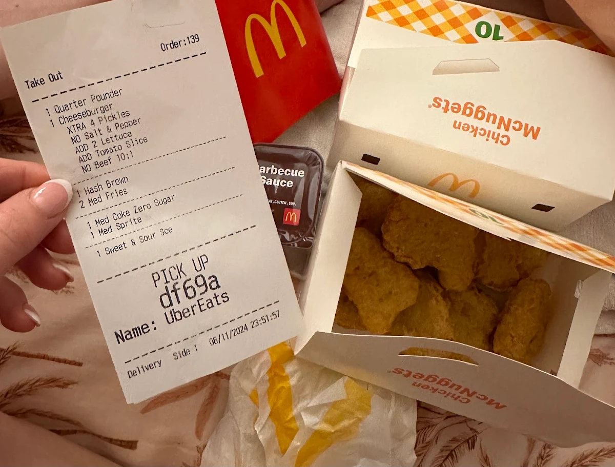 Menu, McDonald's Cheltenham