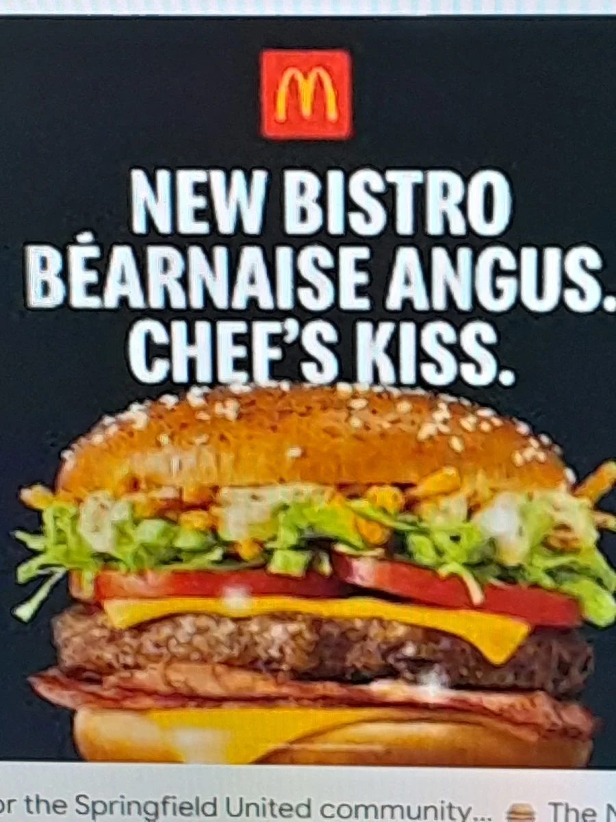 Menu, McDonald's Cheltenham