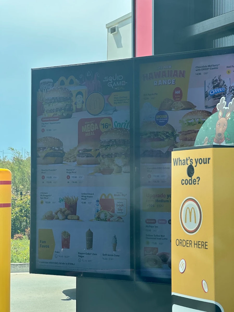 Menu, McDonald's Oran Park
