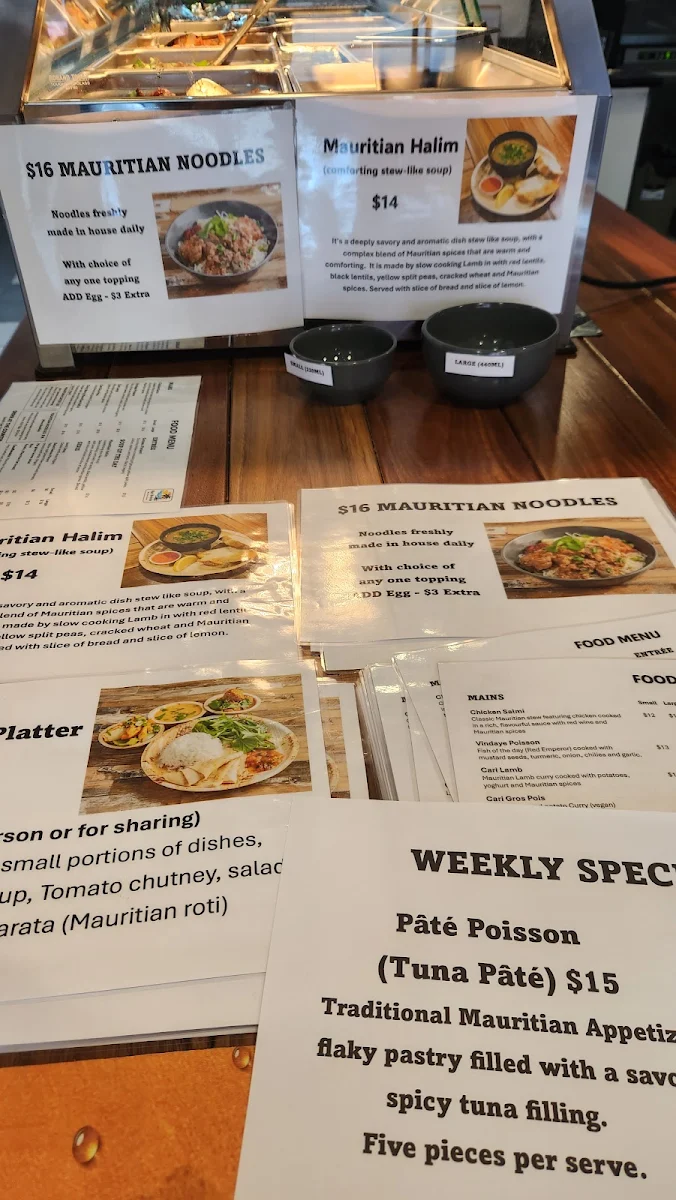 Menu, Baz Kreole