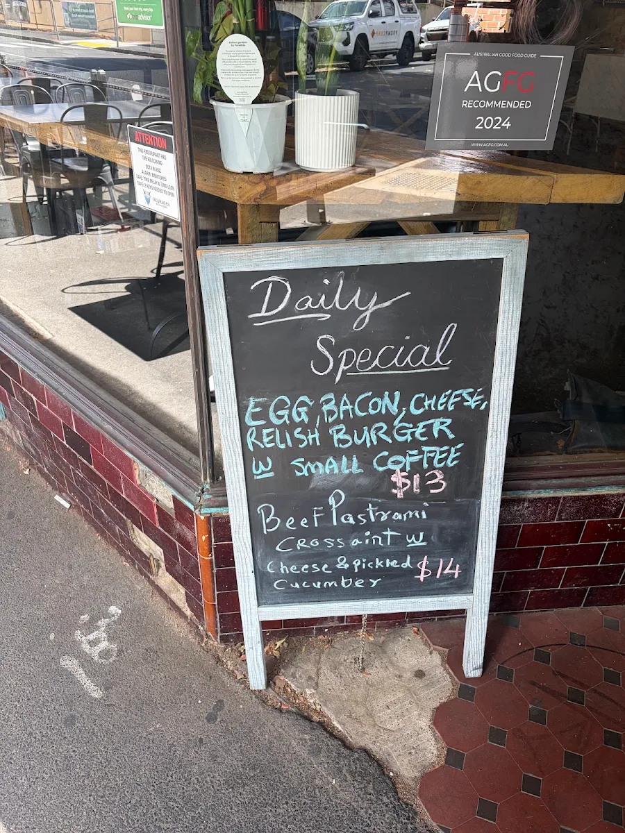 Menu, Chew Chew Cafe