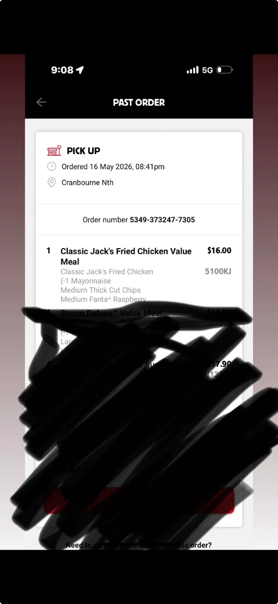Menu, Hungry Jack's Burgers Cranbourne North