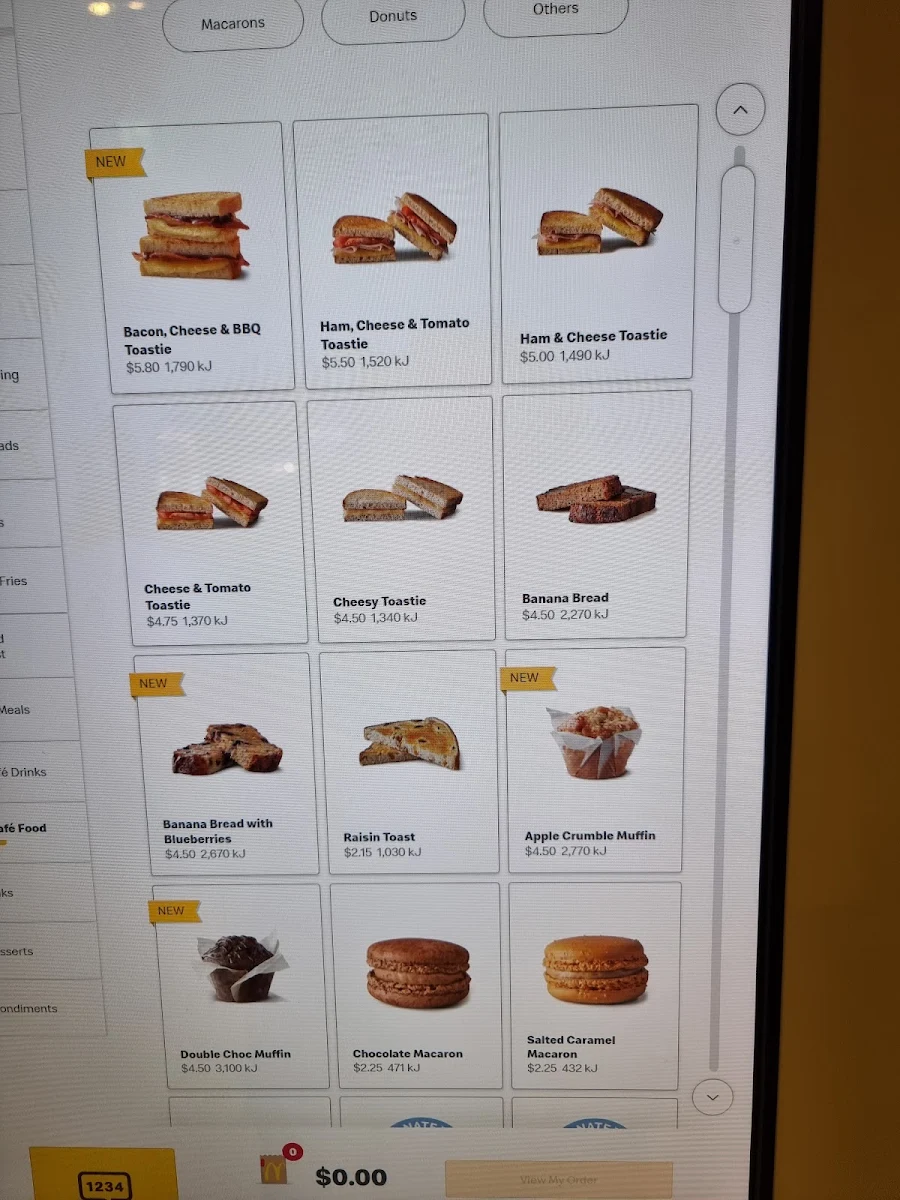 Menu, Hungry Jack's Burgers 505 George Street