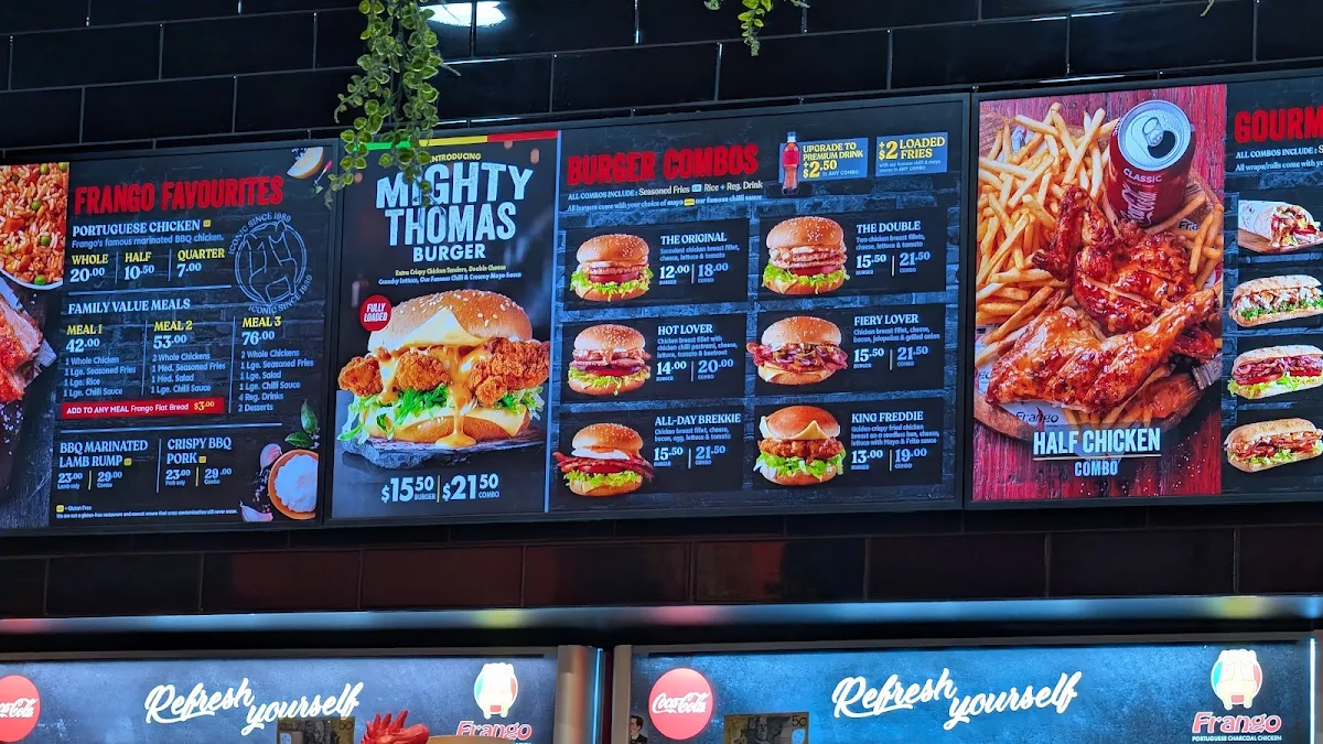 Menu, Frango Kent Street