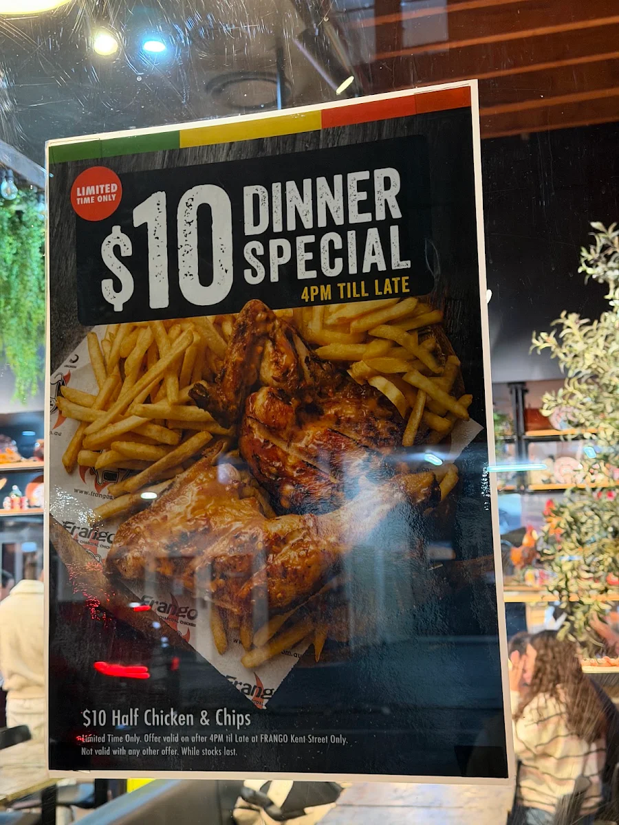 Menu, Frango Kent Street