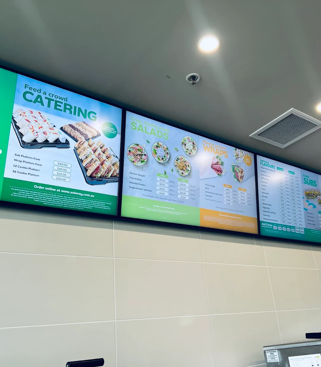 Menu, Subway