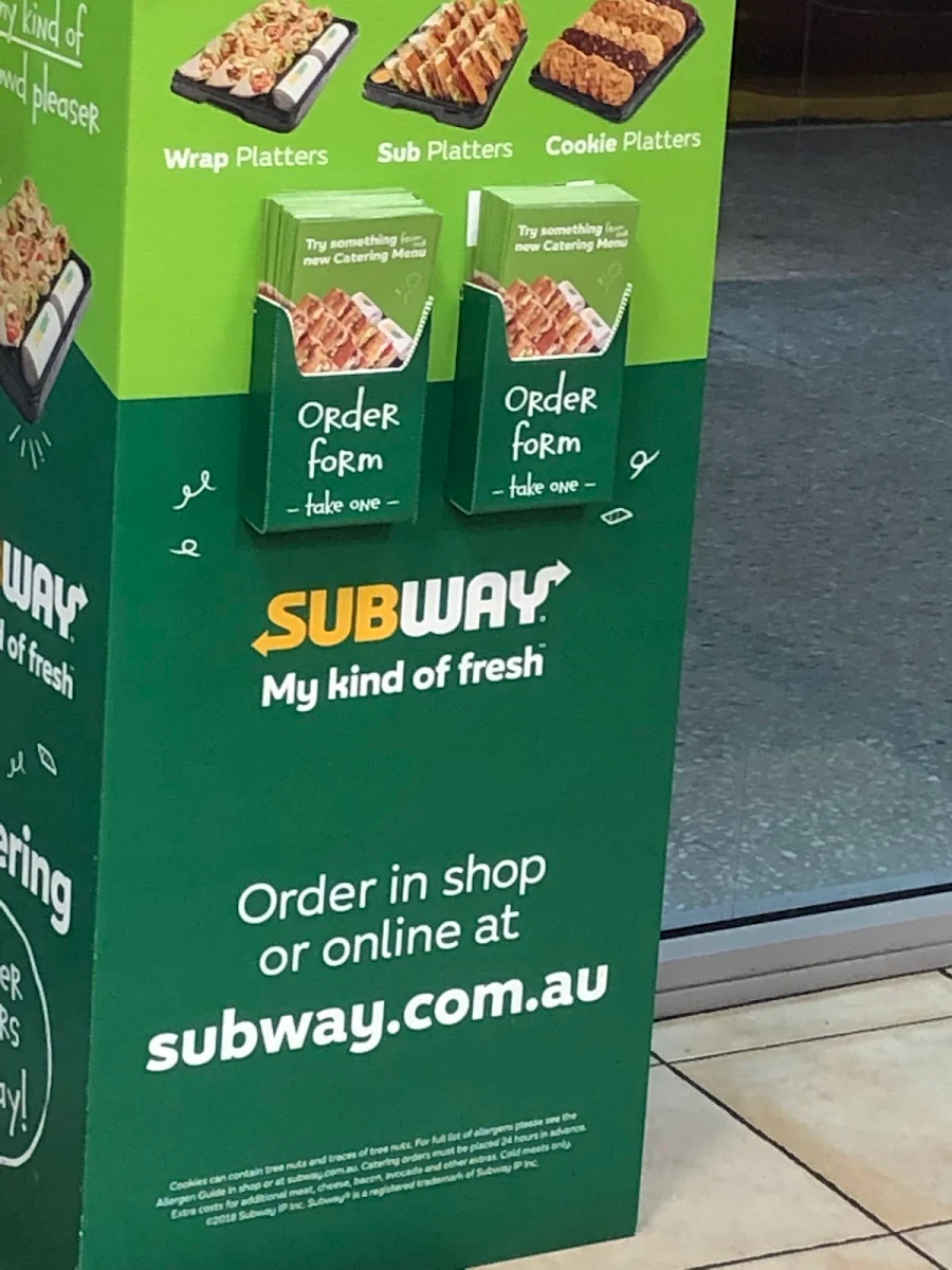Menu, Subway