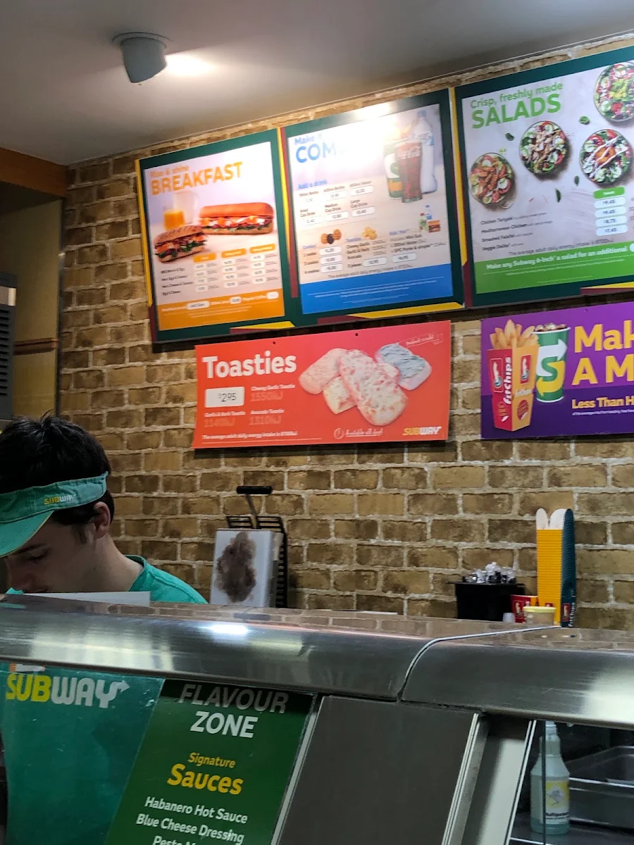 Menu, Subway