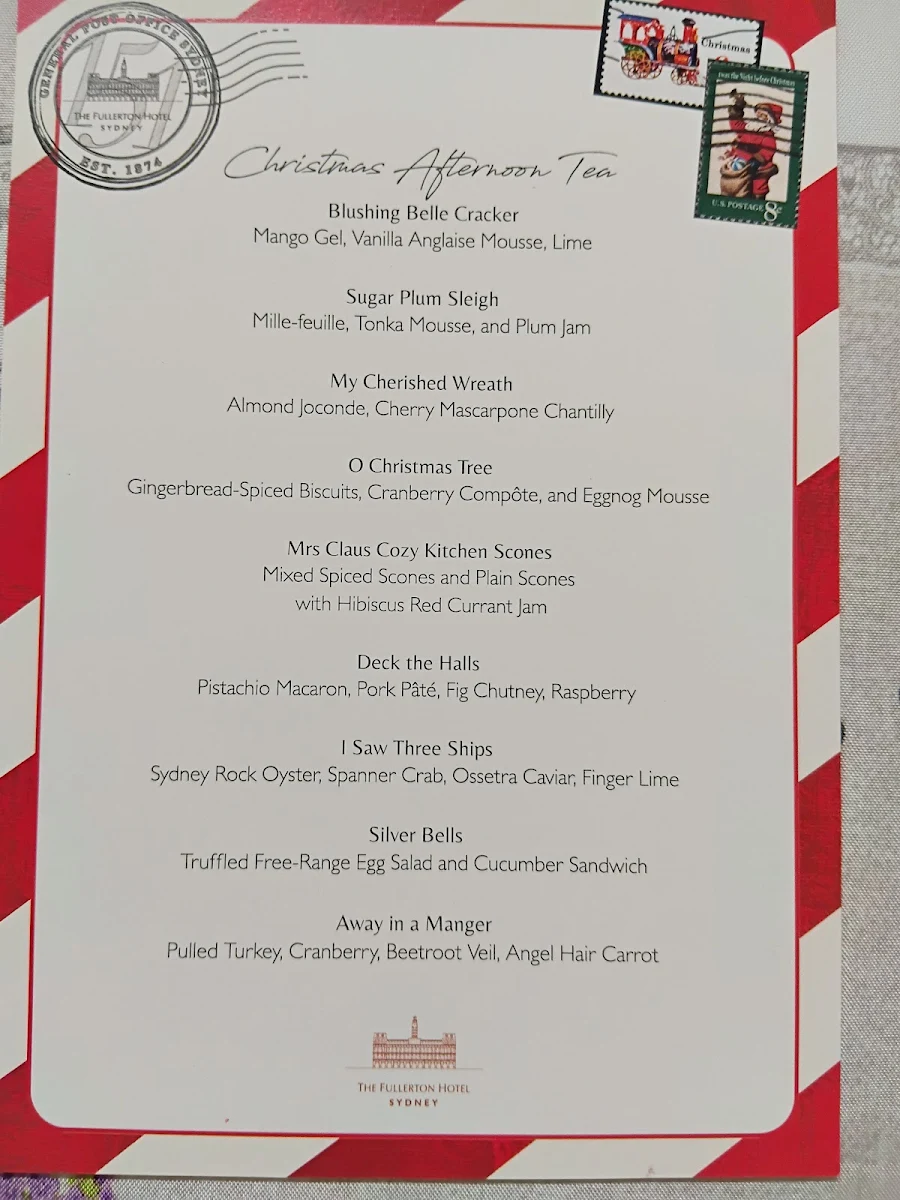 Menu, The Bar