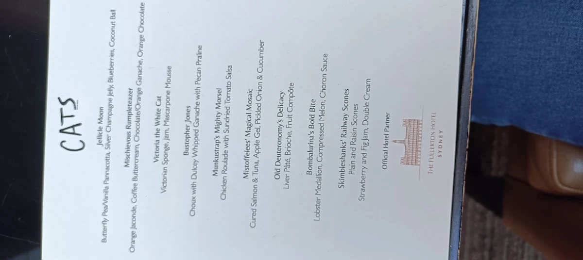 Menu, The Bar