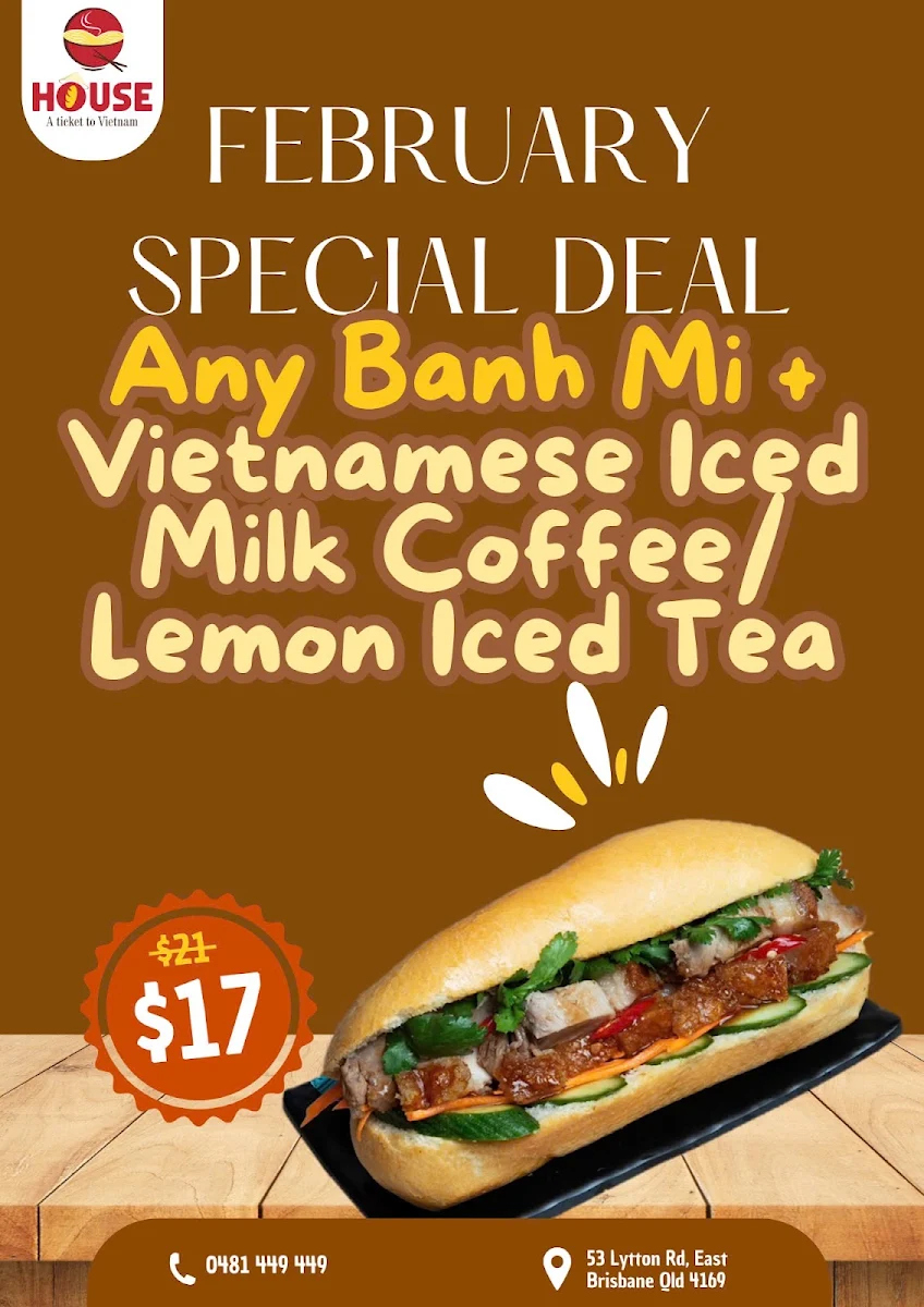 Menu, Q House - A Ticket to Viet Nam