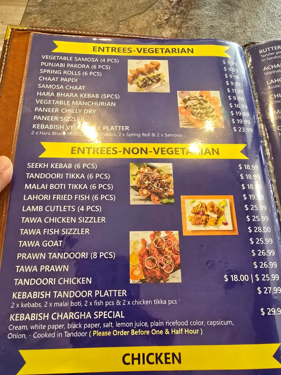Menu, Kababish Restaurant