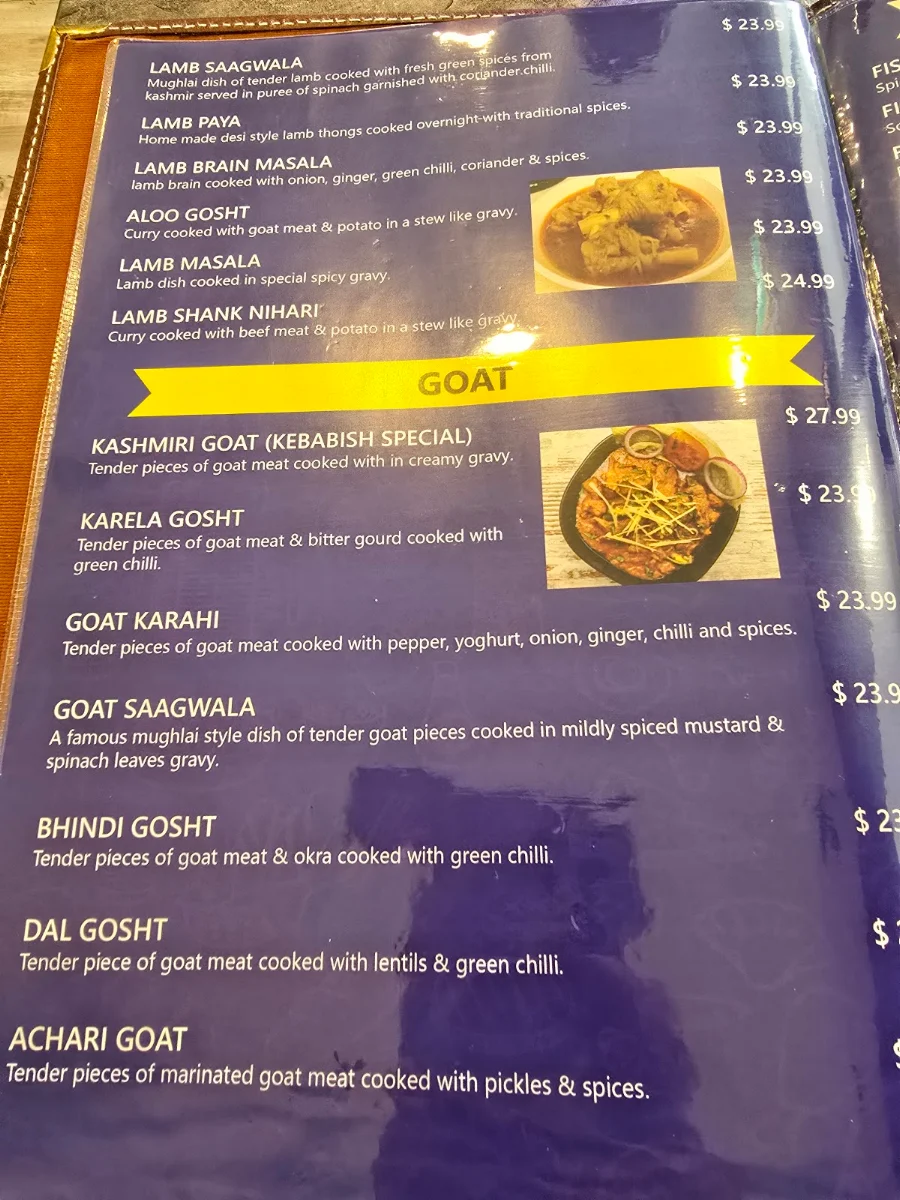 Menu, Kababish Restaurant