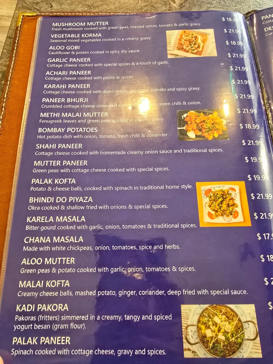 Menu, Kababish Restaurant