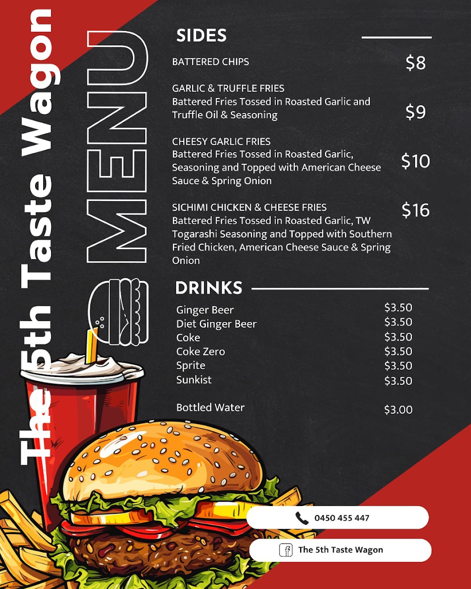Menu, EzyEats Street Food Sunbury