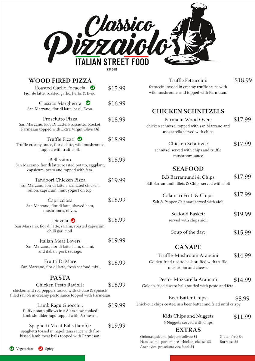 Menu, EzyEats Street Food Sunbury