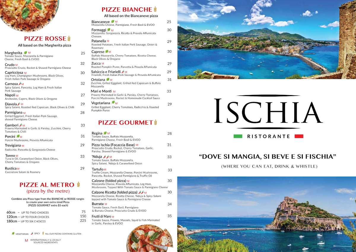 Menu, Ischia on Beaufort
