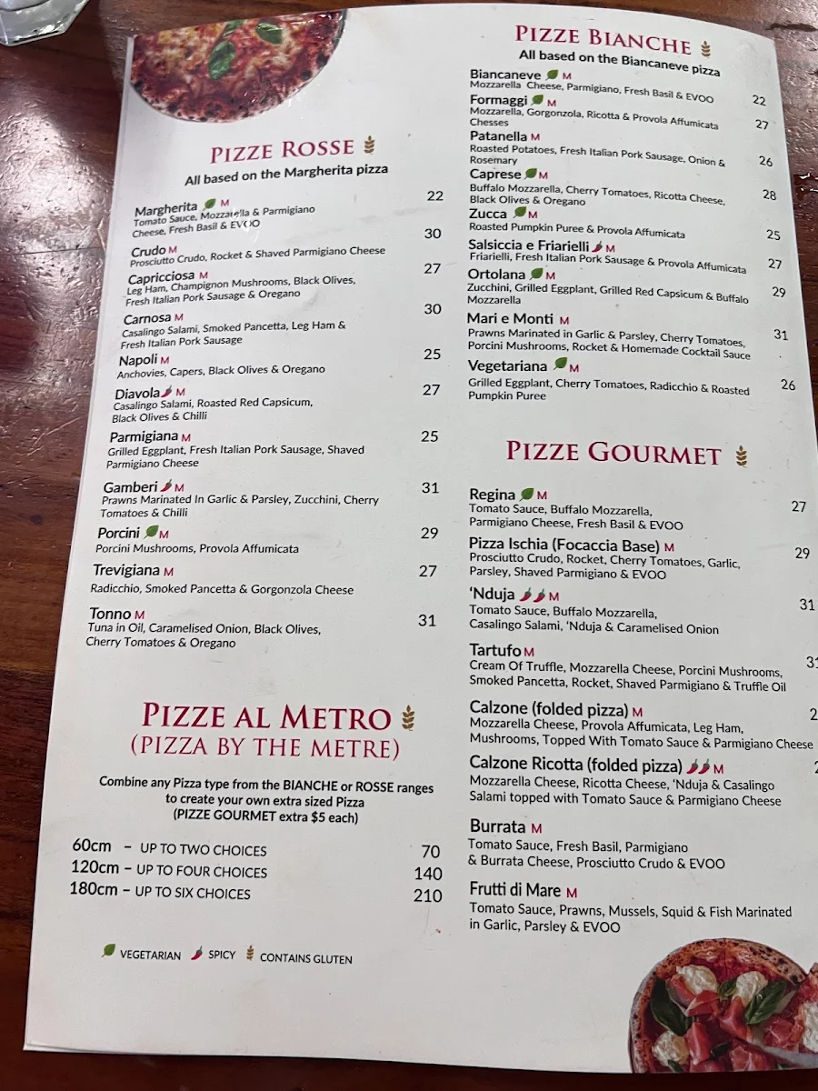 Menu, Ischia on Beaufort