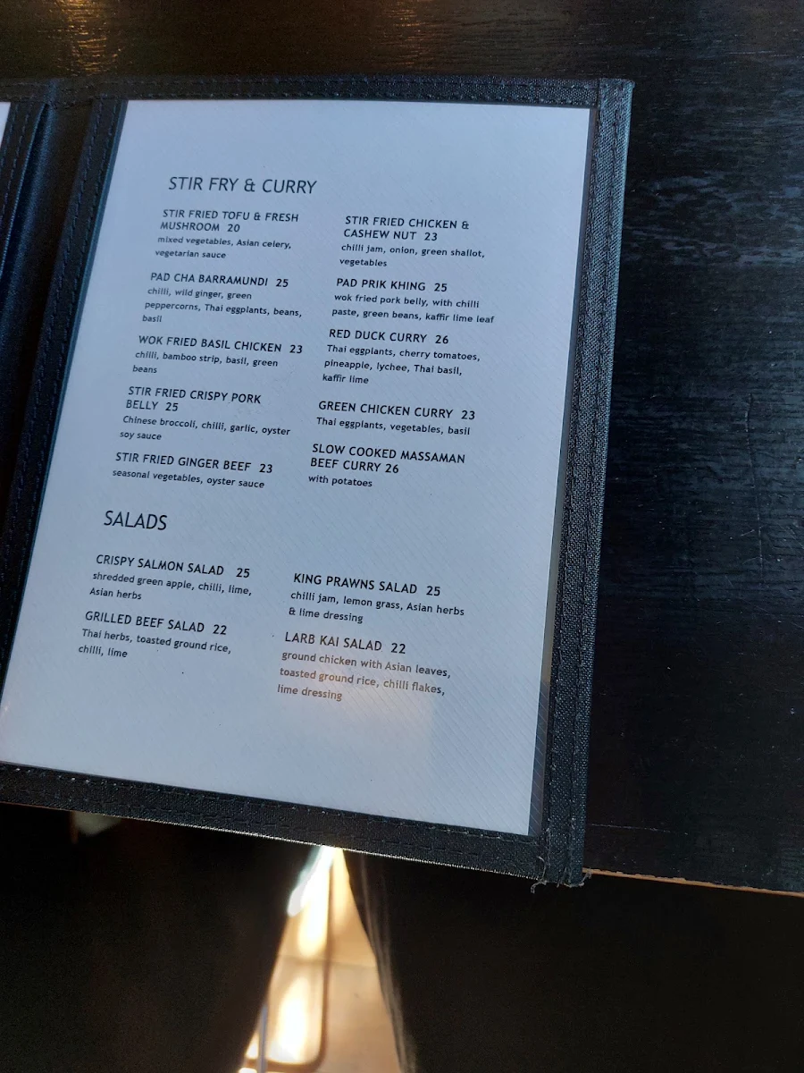 Menu, The Sussex Hotel
