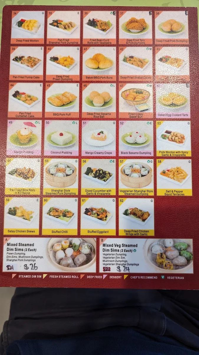 Menu, Enjoy Inn Hamilton