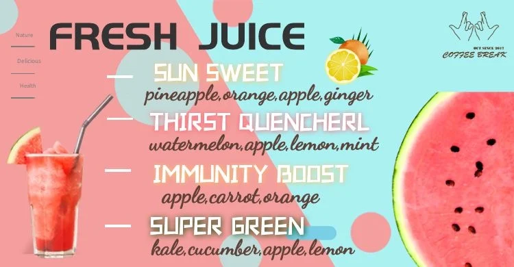 Menu, Yolo Cafe