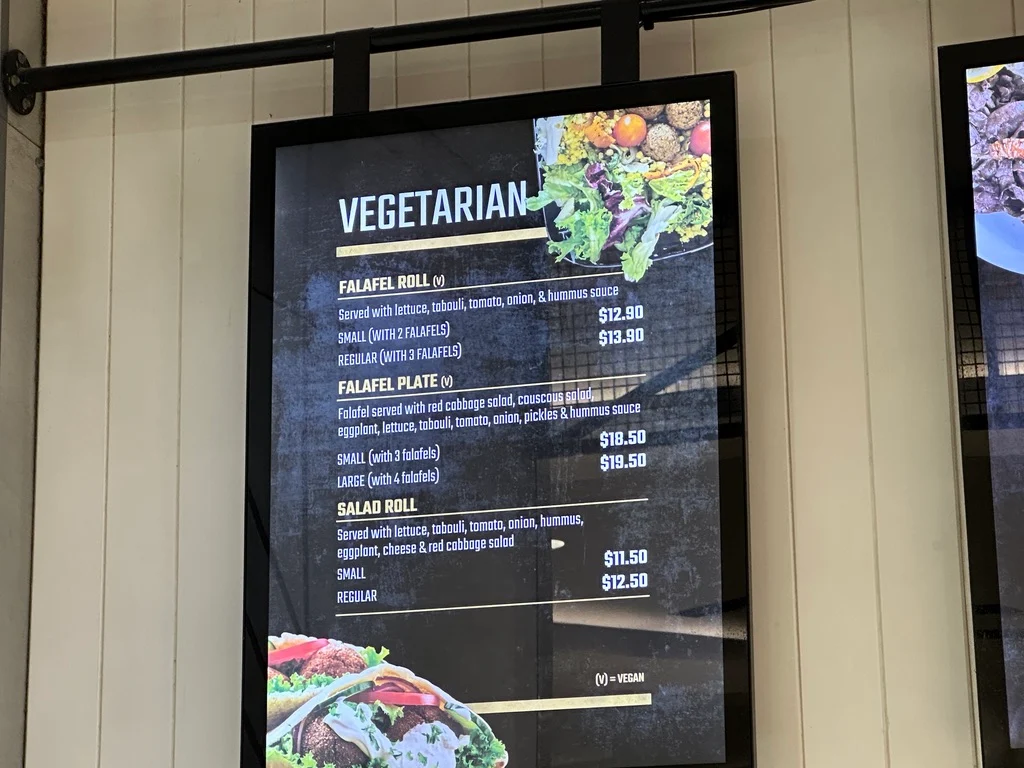 Menu, Zozan Kebabs