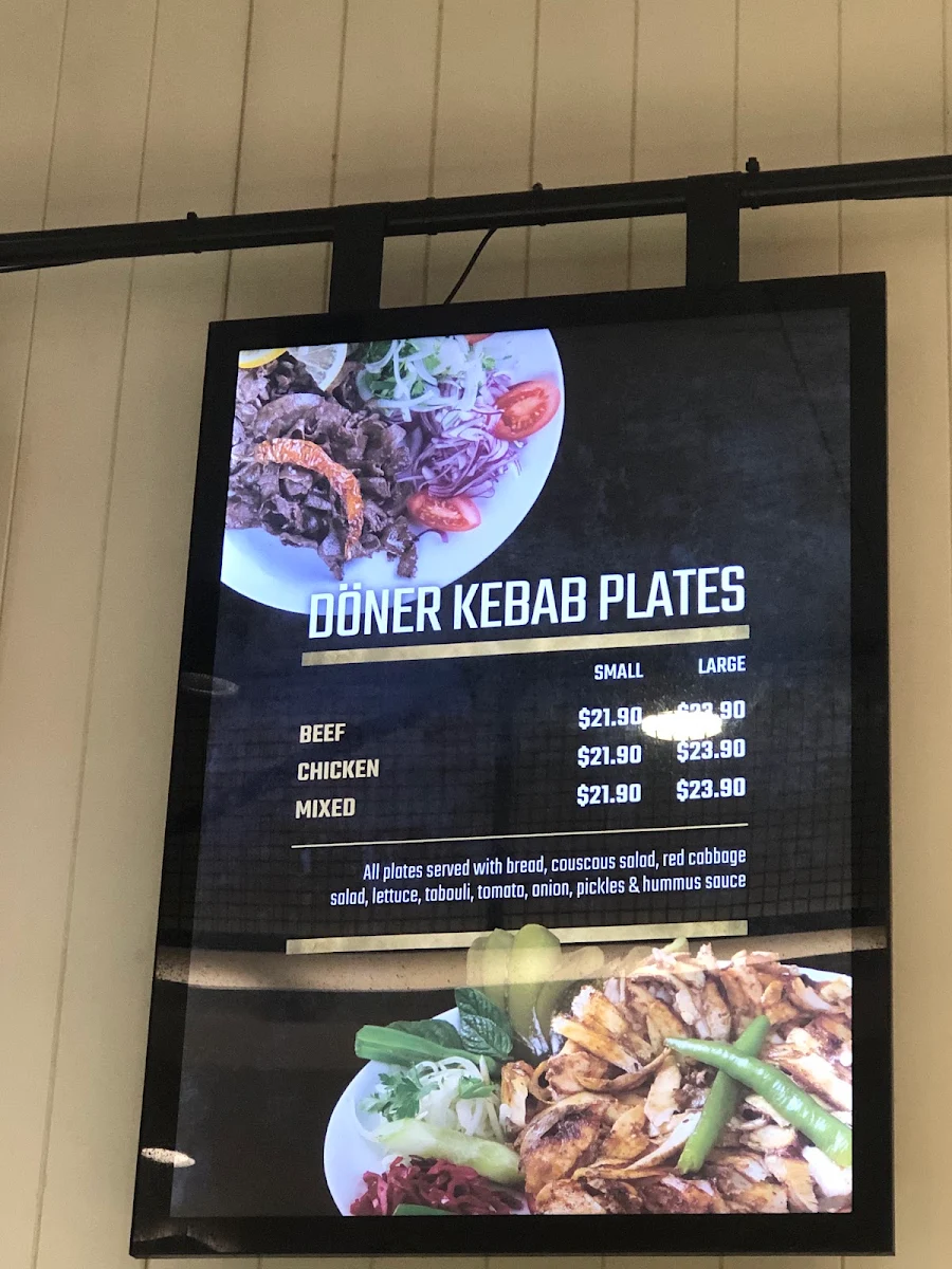 Menu, Zozan Kebabs