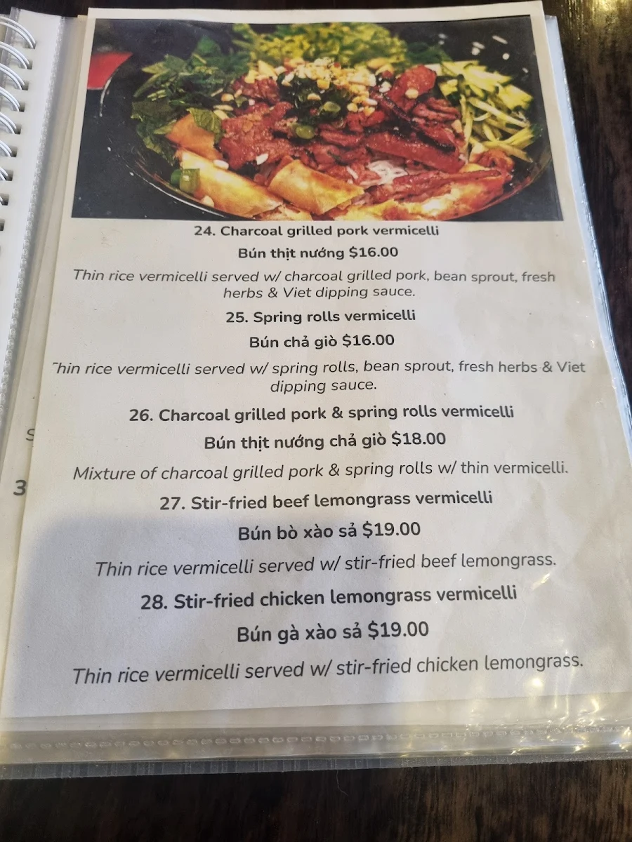 Menu, La Chanh