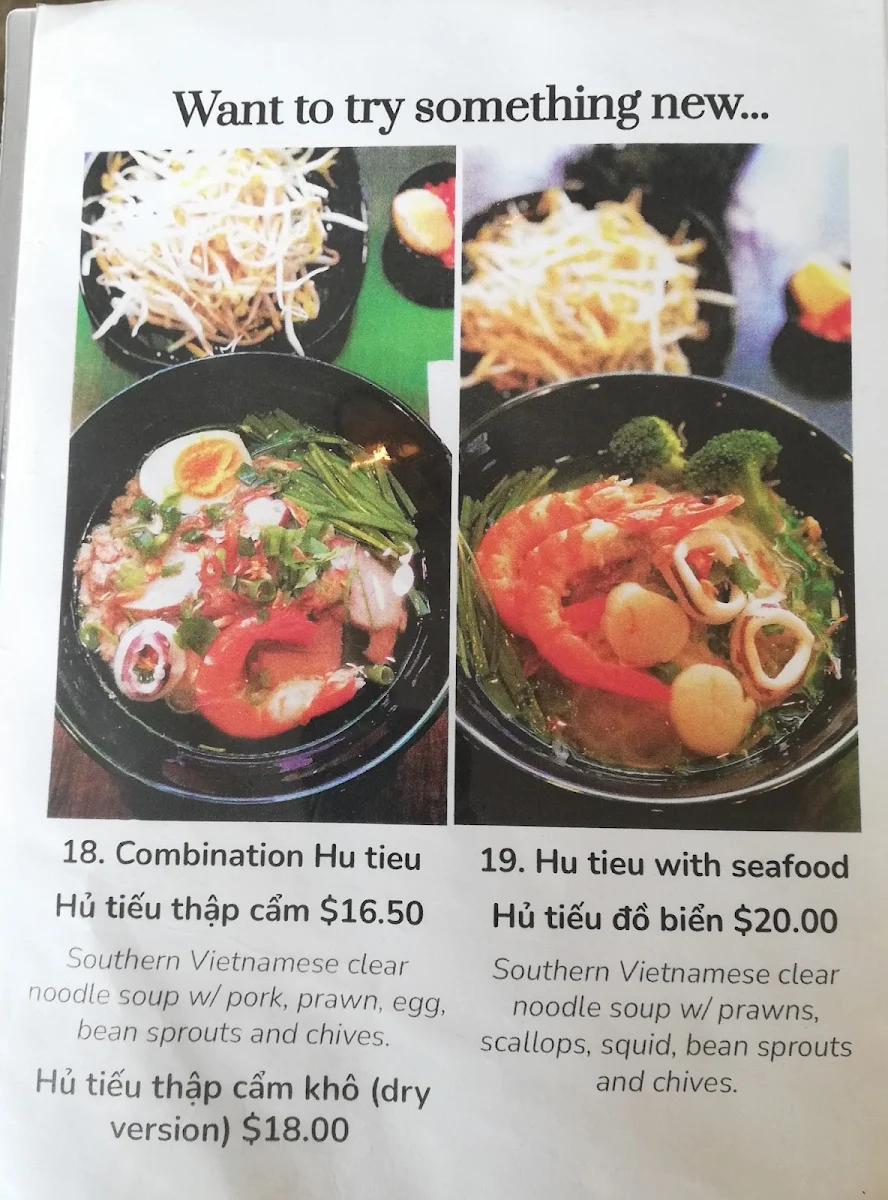 Menu, La Chanh