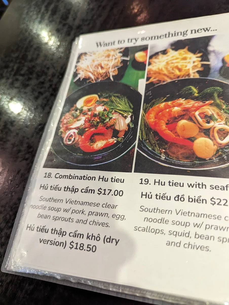 Menu, La Chanh