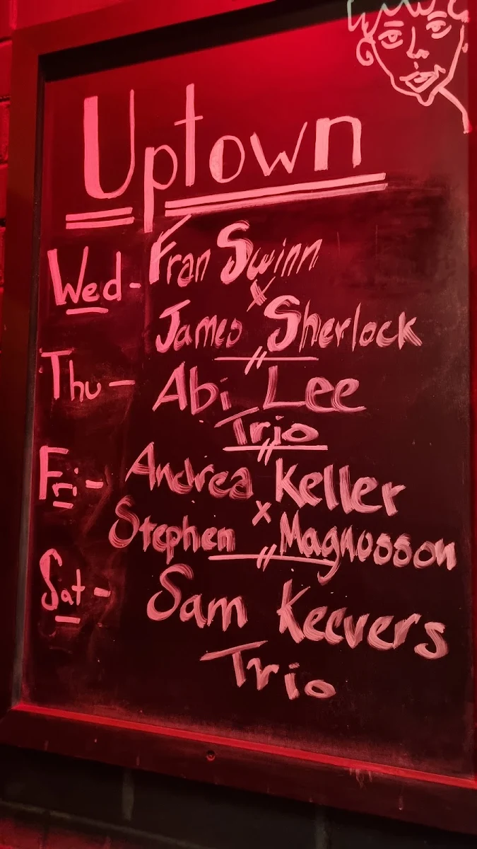 Menu, Uptown Jazz Cafe
