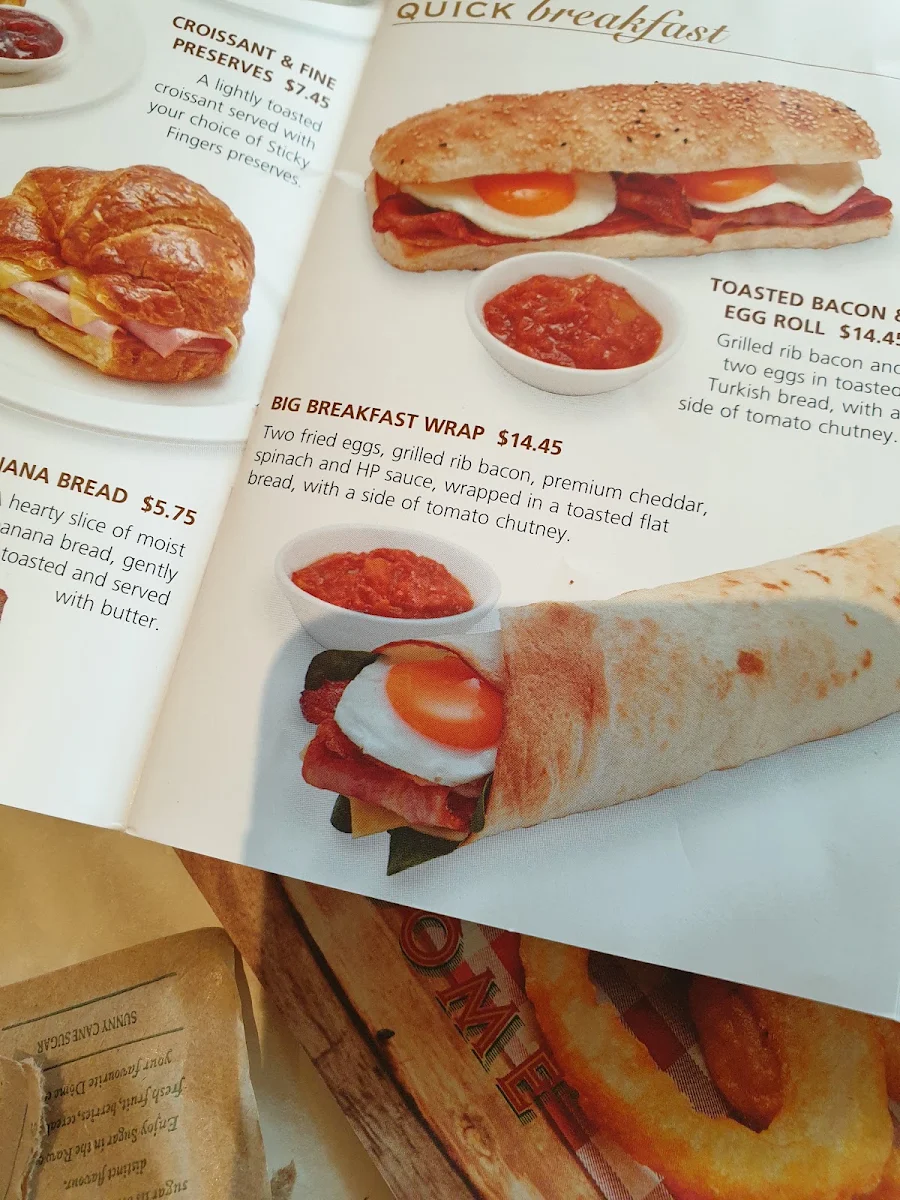 Menu, Dôme Café - Banksia Grove