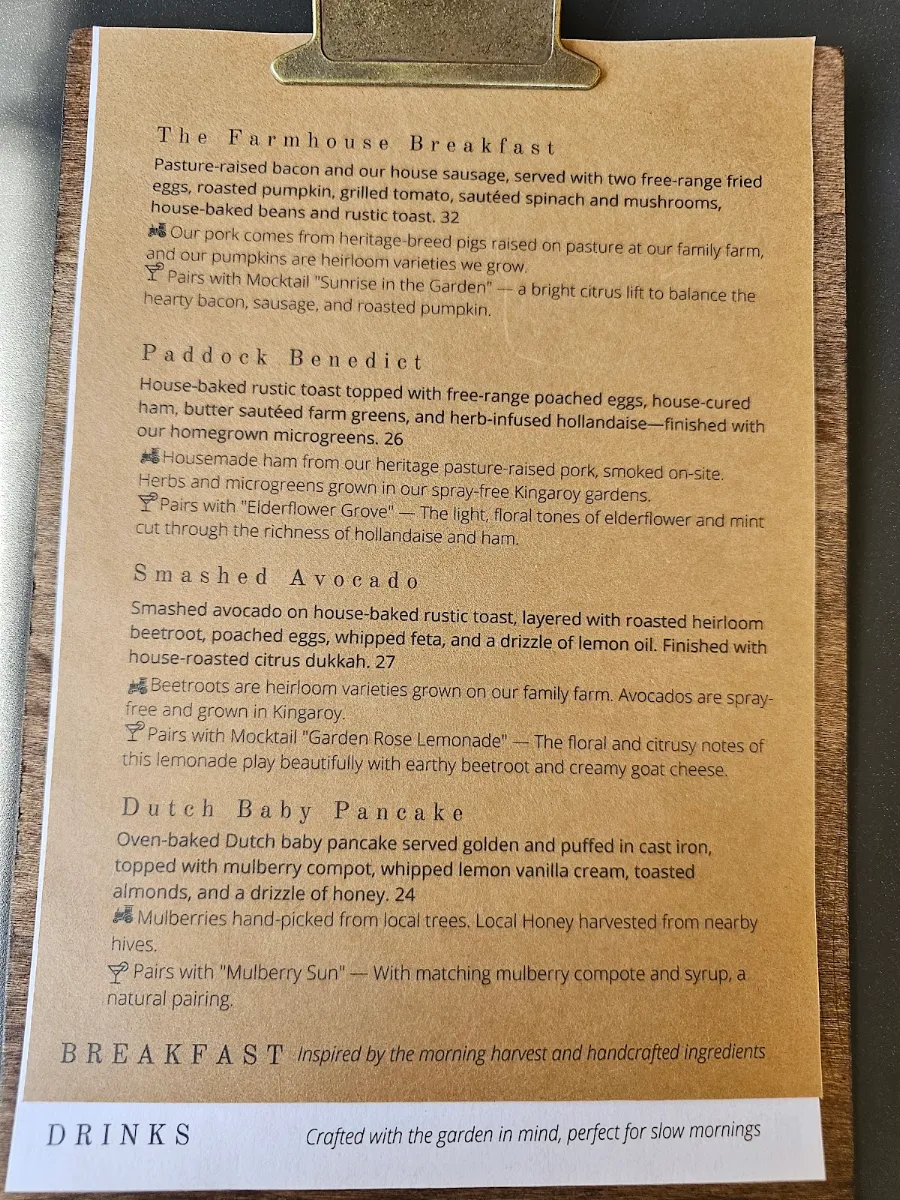 Menu, Whipbird