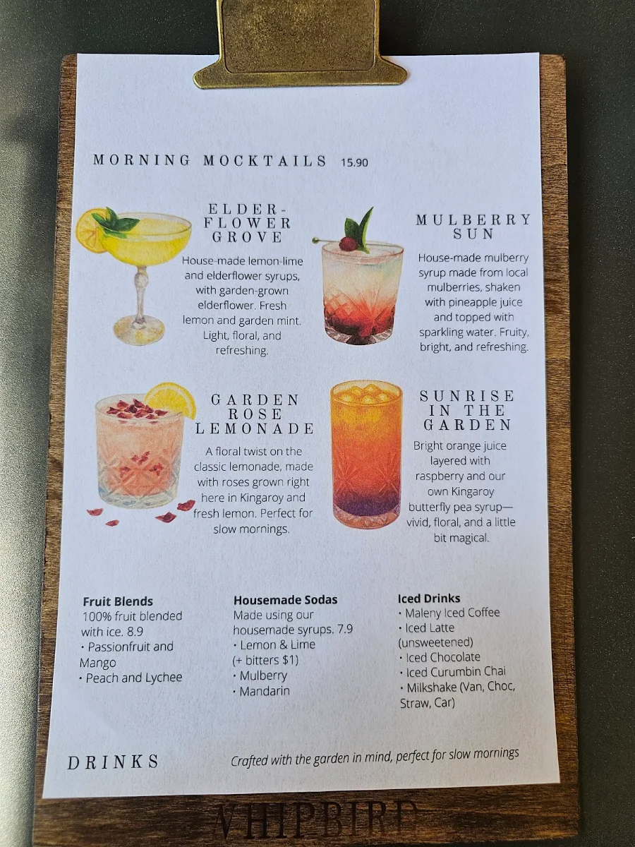 Menu, Whipbird