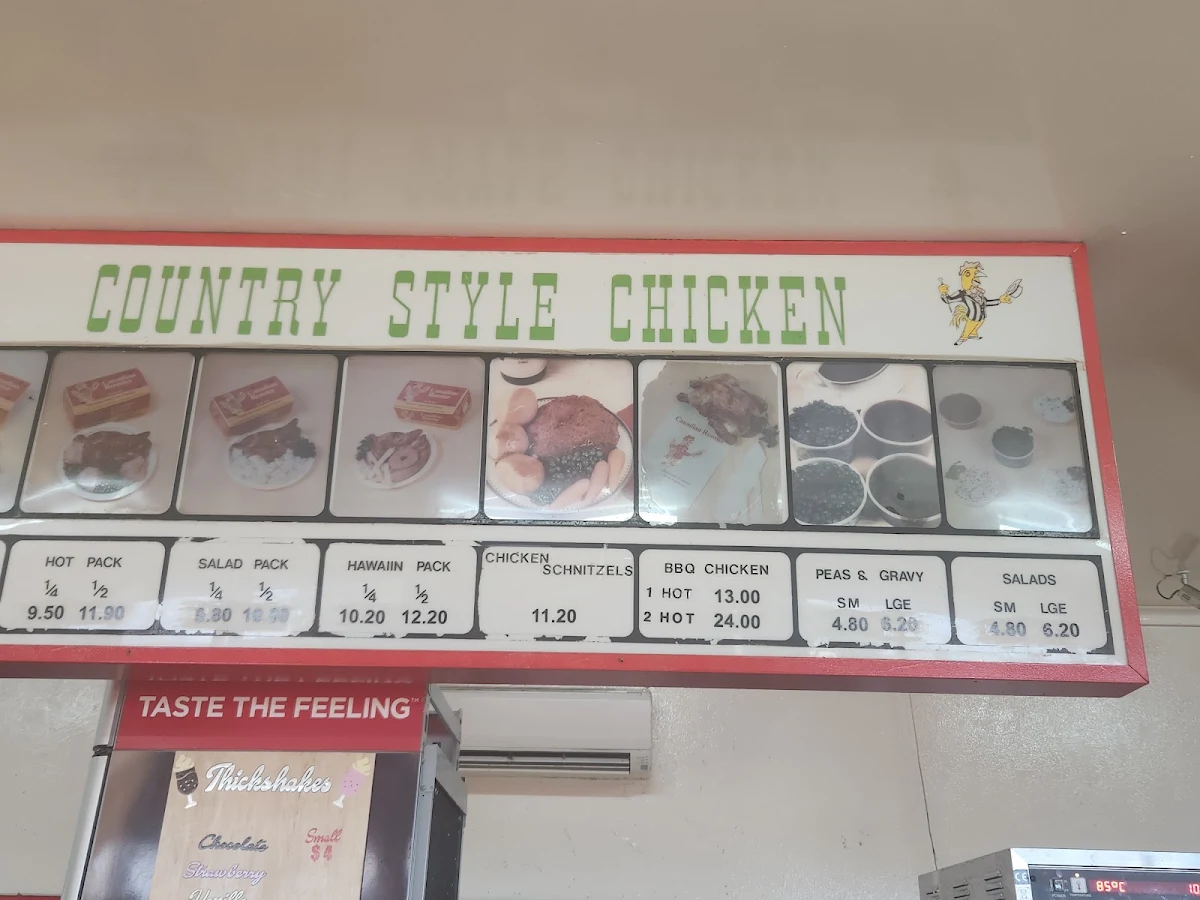 Menu, Canadian Rooster