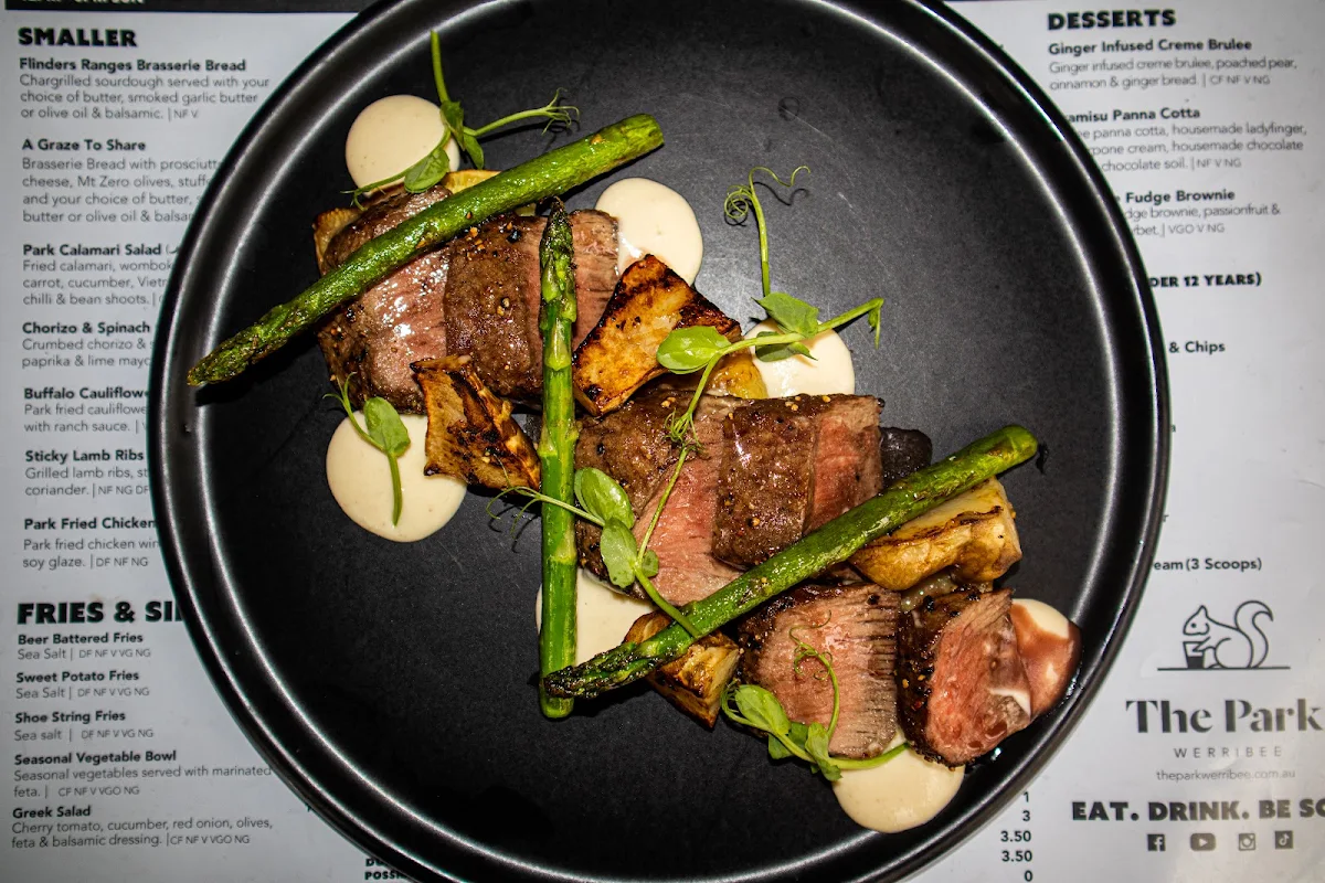 Menu, The Park Hotel Werribee