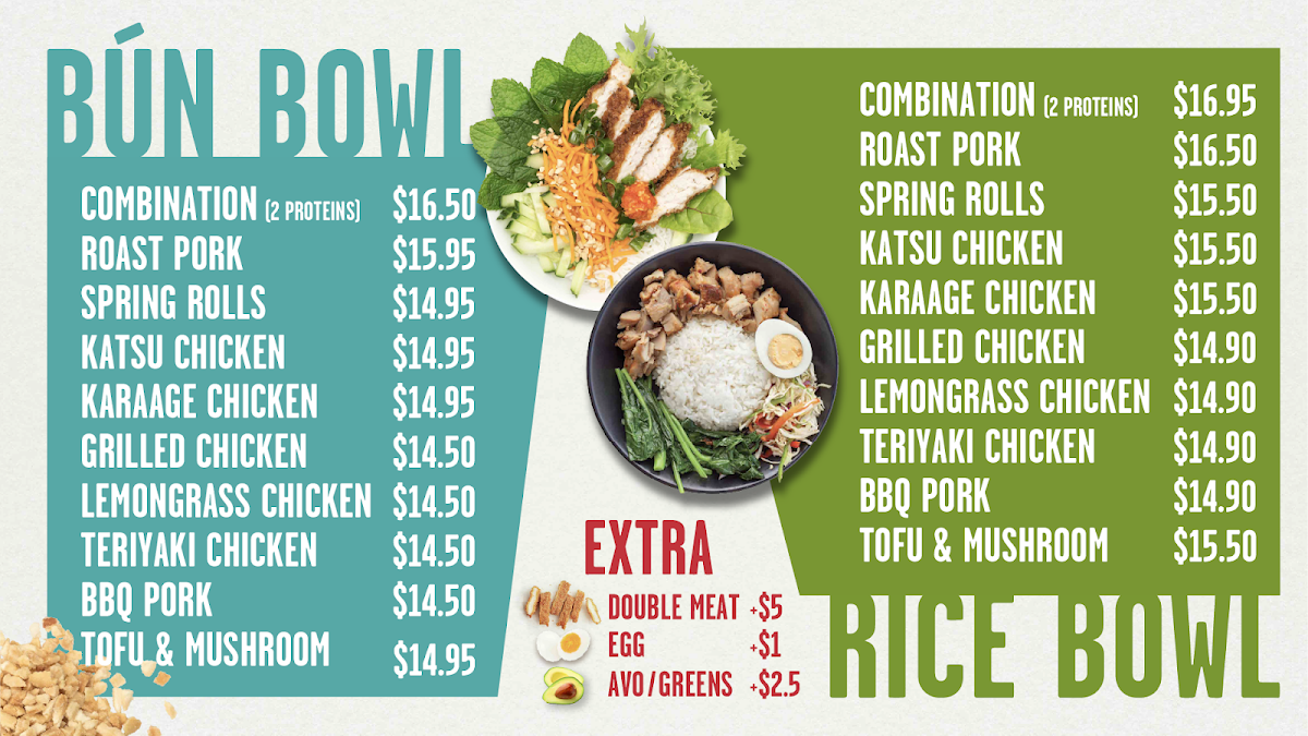 Menu, Soonta Rundle Mall Plaza