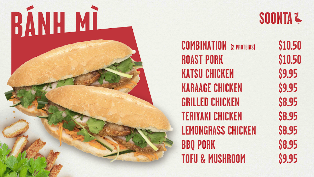 Menu, Soonta Rundle Mall Plaza