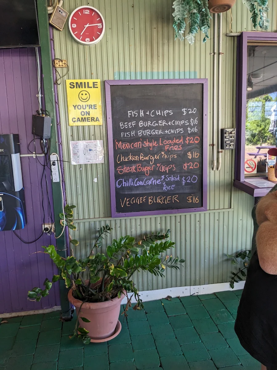 Menu, Purple Pub Brolga Palms Motel