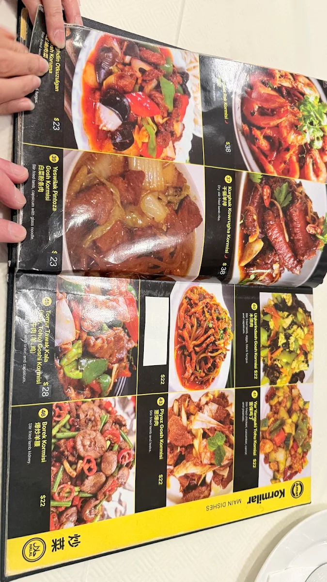 Menu, Amat Restaurant